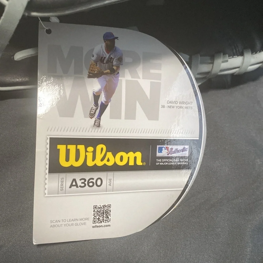 NWT Wilson A360 Youth Black Baseball Glove - Picture 5 of 8